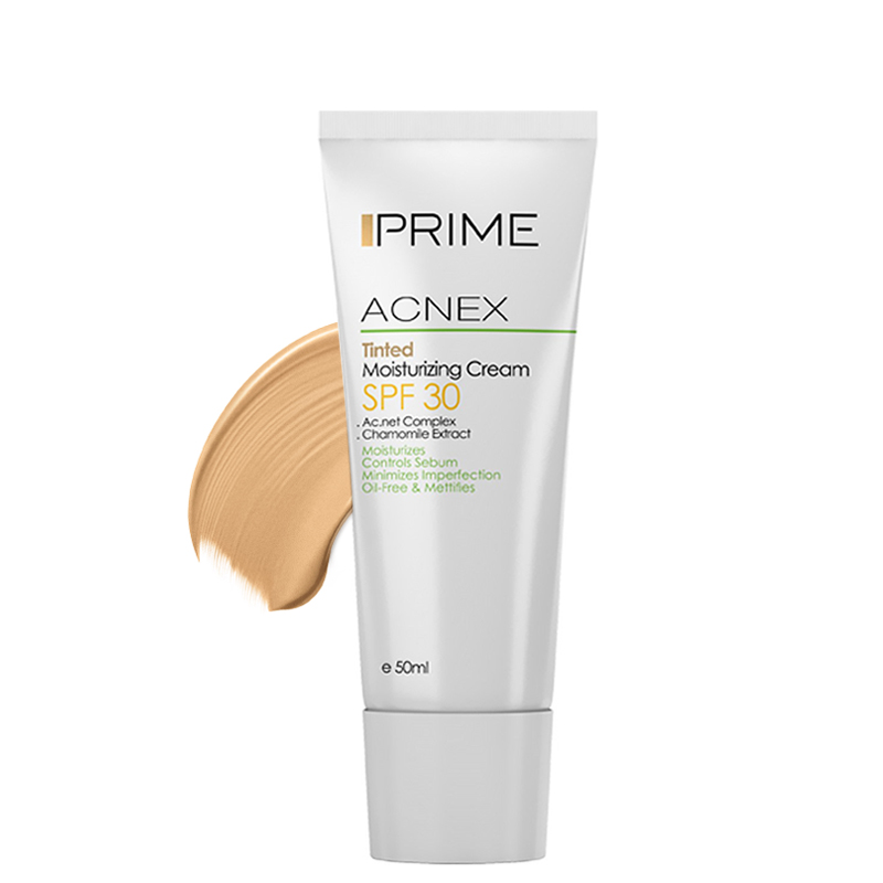 tinted acnex کرم مرطوب کننده رنگی 30 SPF پریم - تصویر 1