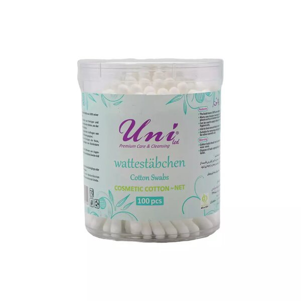 uni led cotton swabs گوش پاک کن 100 عددی یونی لد